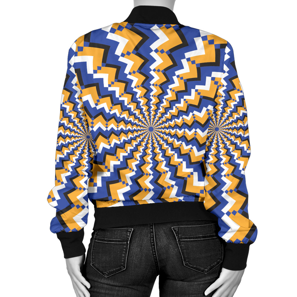 Optical illusion Pattern Print Design A01 Women's Bomber Jacket