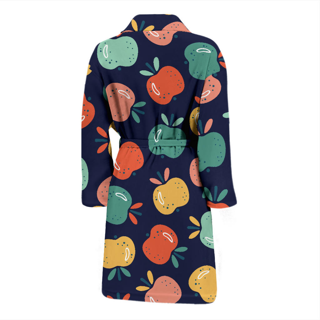 Apple Pattern Print Design AP09 Men Bathrobe
