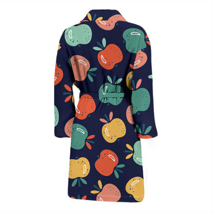 Apple Pattern Print Design AP09 Men Bathrobe