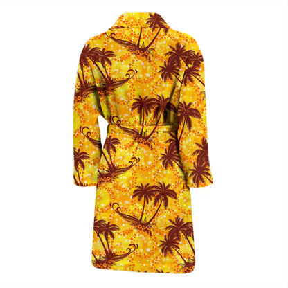 Palm Tree Pattern Print Design PT012 Men Bathrobe