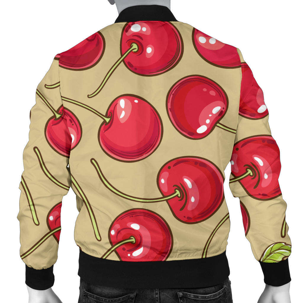 Cherry Pattern Print Design CH05 Men Bomber Jacket