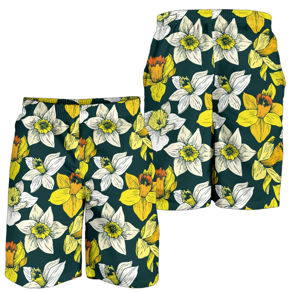 Daffodils Pattern Print Design DF02 Mens Shorts