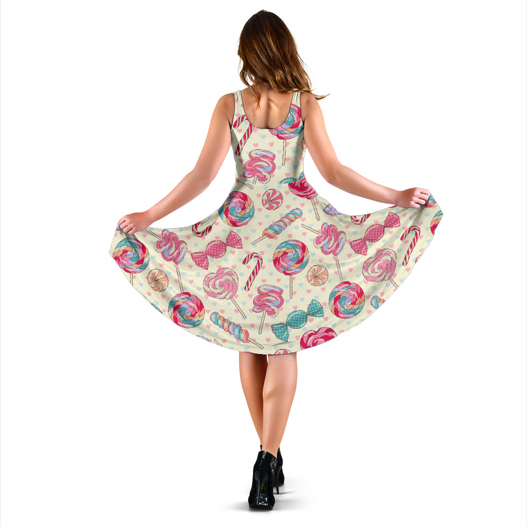 Candy Pattern Print Design CA04 Midi Dress
