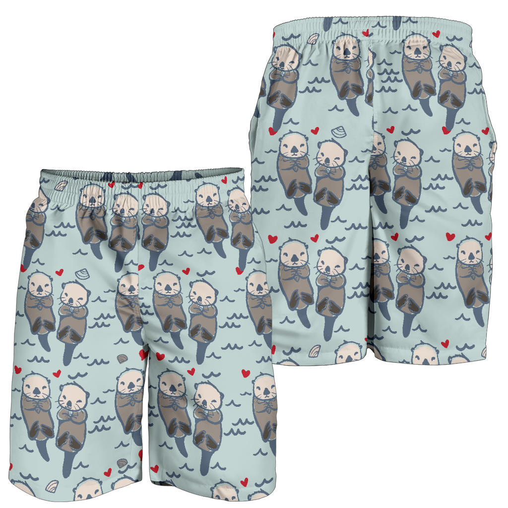 Sea Otter Pattern Print Design 03 Mens Shorts