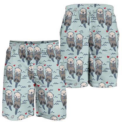 Sea Otter Pattern Print Design 03 Mens Shorts