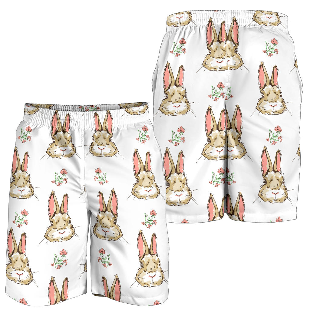 Rabbit Pattern Print Design RB09 Mens Shorts