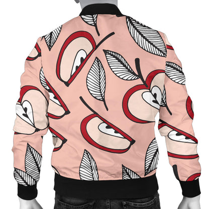 Apple Pattern Print Design AP04 Men Bomber Jacket