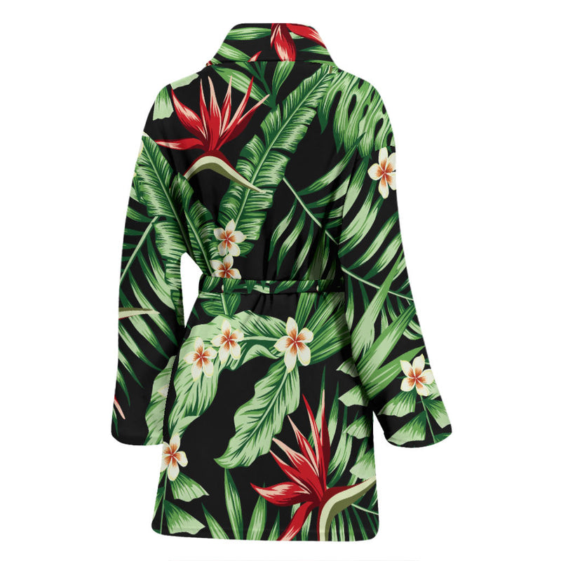 Bird Of Paradise Pattern Print Design BOP05 Women Bathrobe