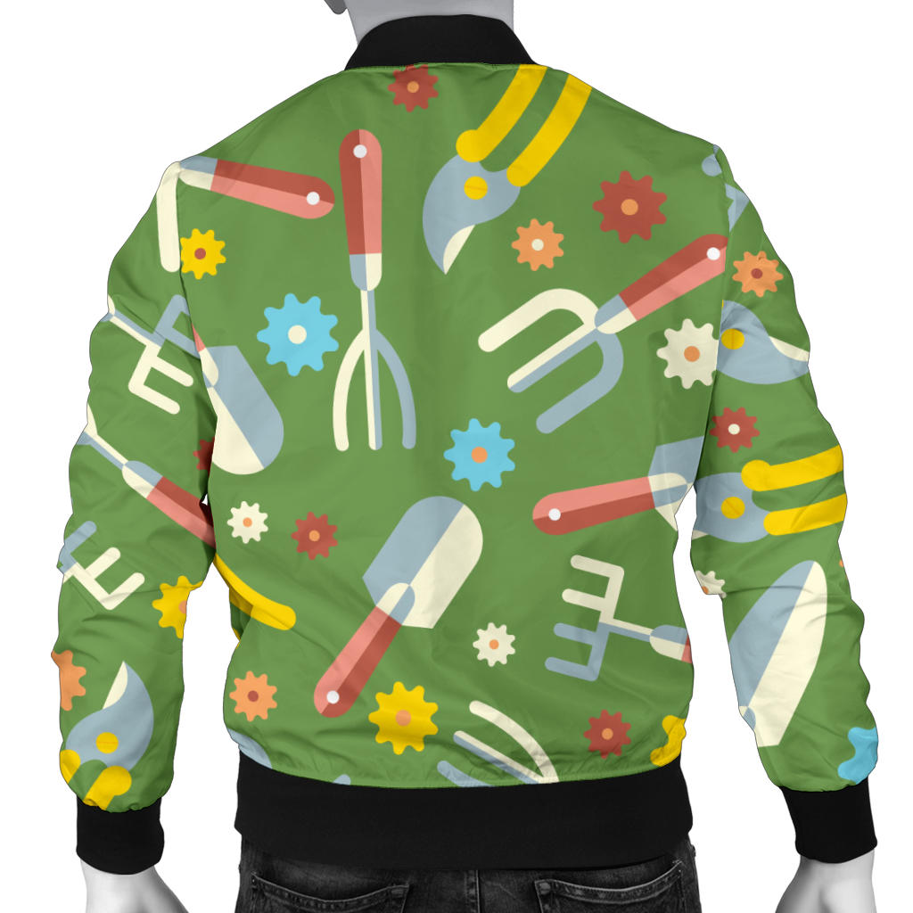 Gardening Pattern Print Design G06 Men Bomber Jacket