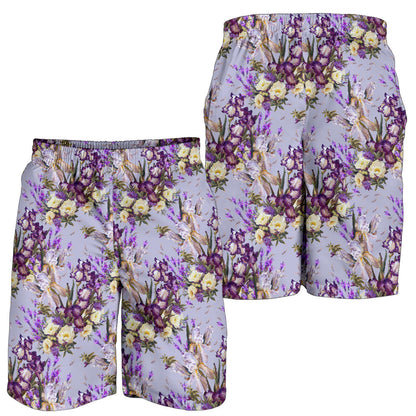 Iris Pattern Print Design IR07 Mens Shorts