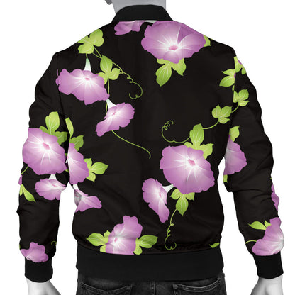 Morning Glory Pattern Print Design MG02 Men Bomber Jacket