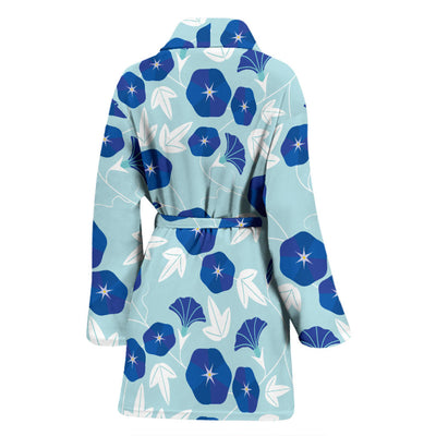 Morning Glory Pattern Print Design MG07 Women Bathrobe