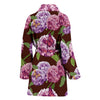 Hydrangea Pattern Print Design HD08 Women Bathrobe