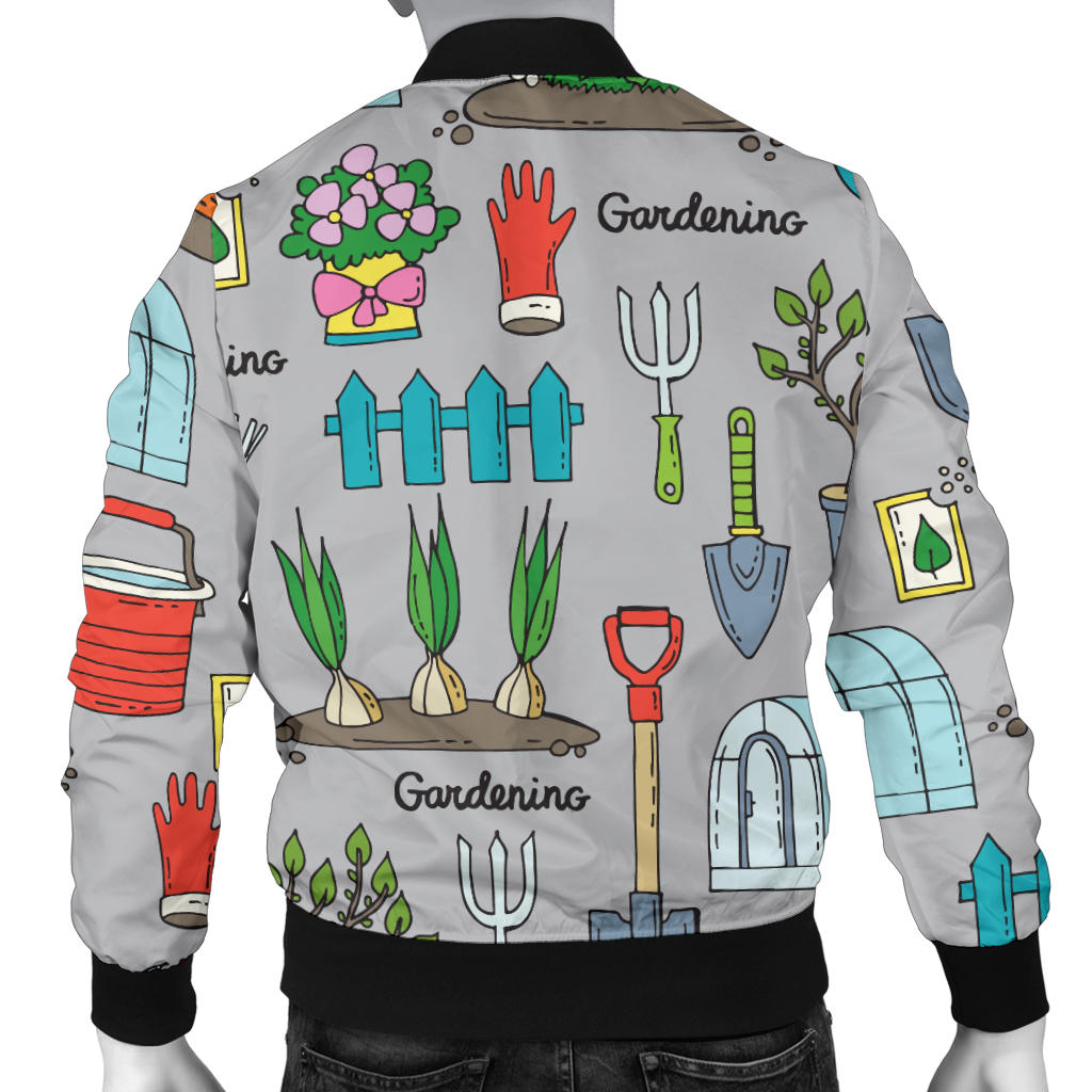 Gardening Pattern Print Design G07 Men Bomber Jacket