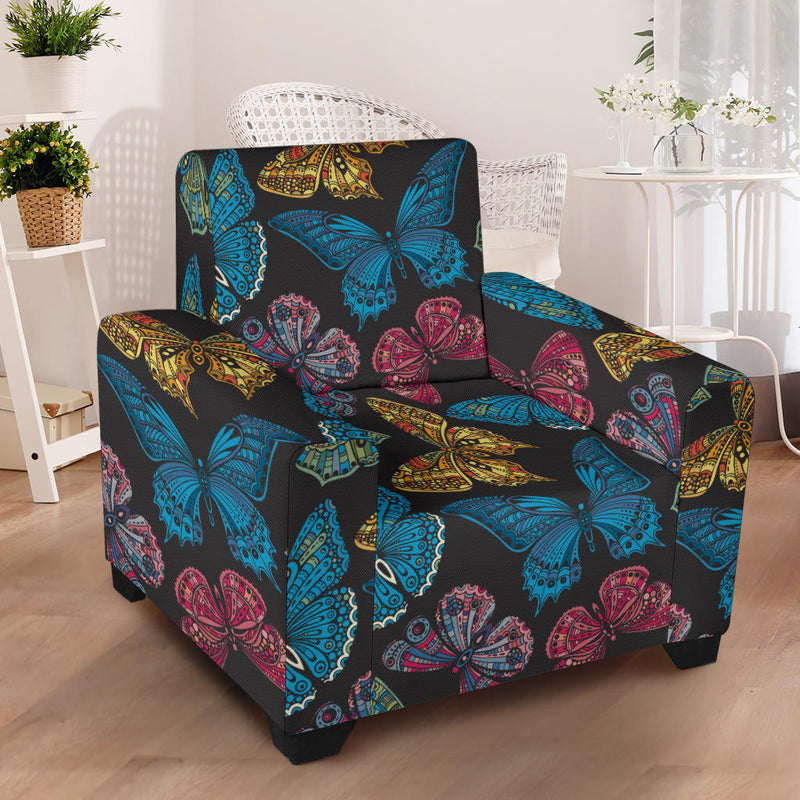 Butterfly Mandala Style Armchair Slipcover