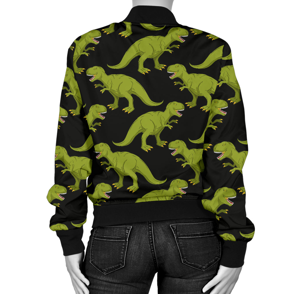 T Rex Pattern Print Design A02 Women's Bomber Jacket