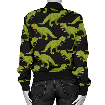 T Rex Pattern Print Design A02 Women's Bomber Jacket
