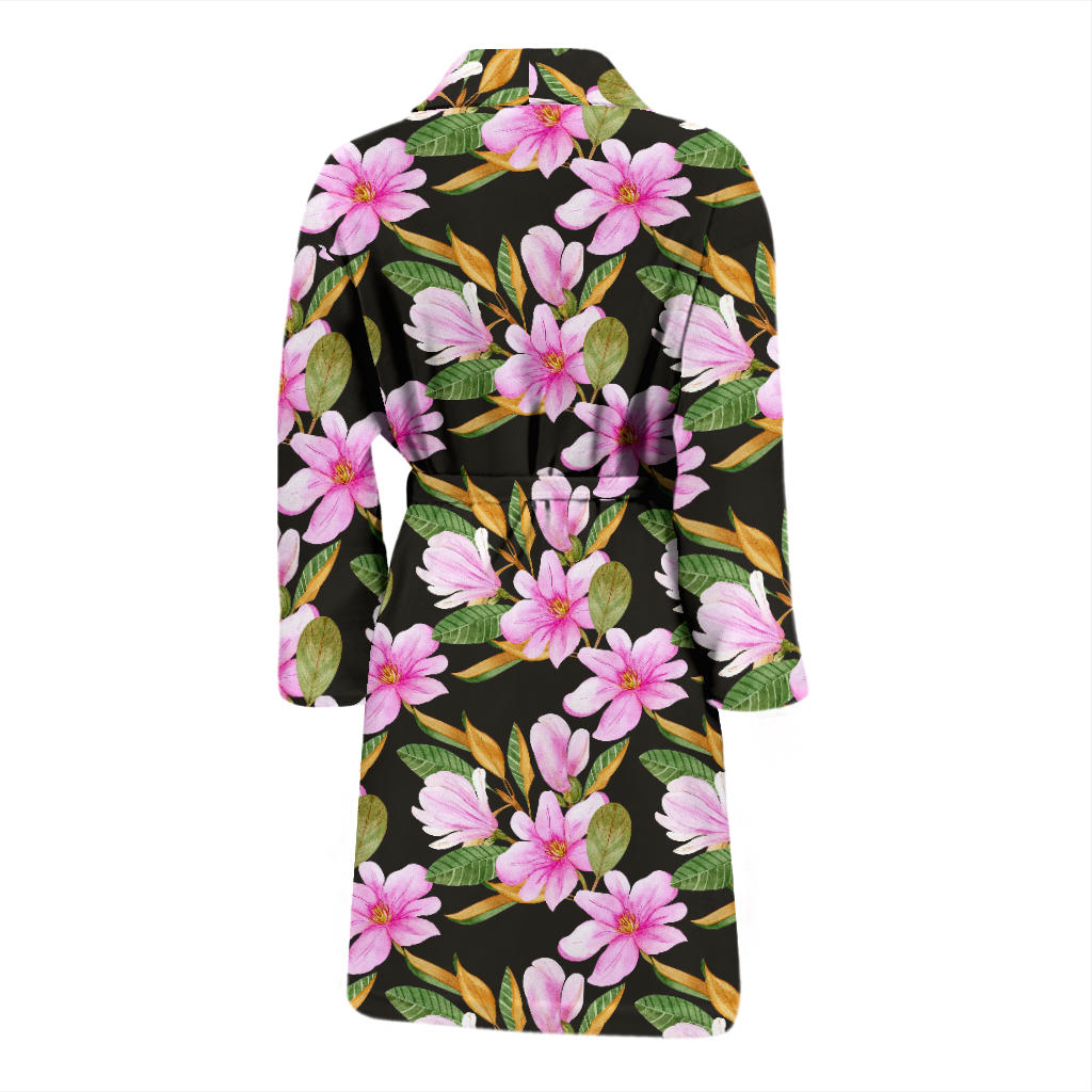 Magnolia Pattern Print Design MAG08 Men Bathrobe