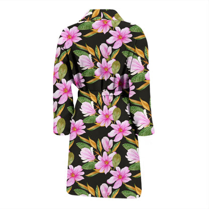 Magnolia Pattern Print Design MAG08 Men Bathrobe