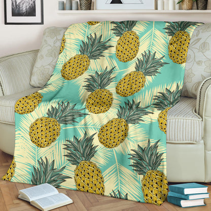 Pineapple Pattern Print Design PP03 Fleece Blanket