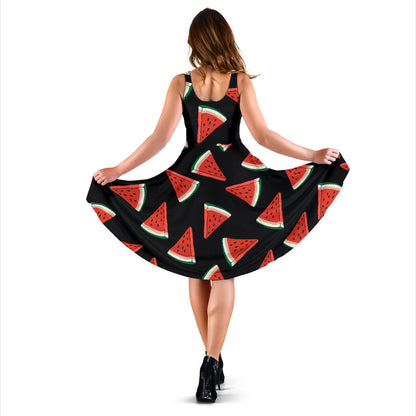 Watermelon Pattern Print Design WM01 Midi Dress