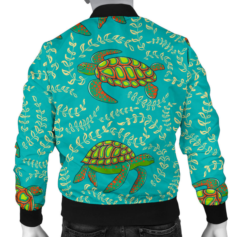 Sea Turtle Pattern Print Design T010 Men Bomber Jacket