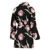 Tulip Pink Pattern Print Design TP02 Women Bathrobe