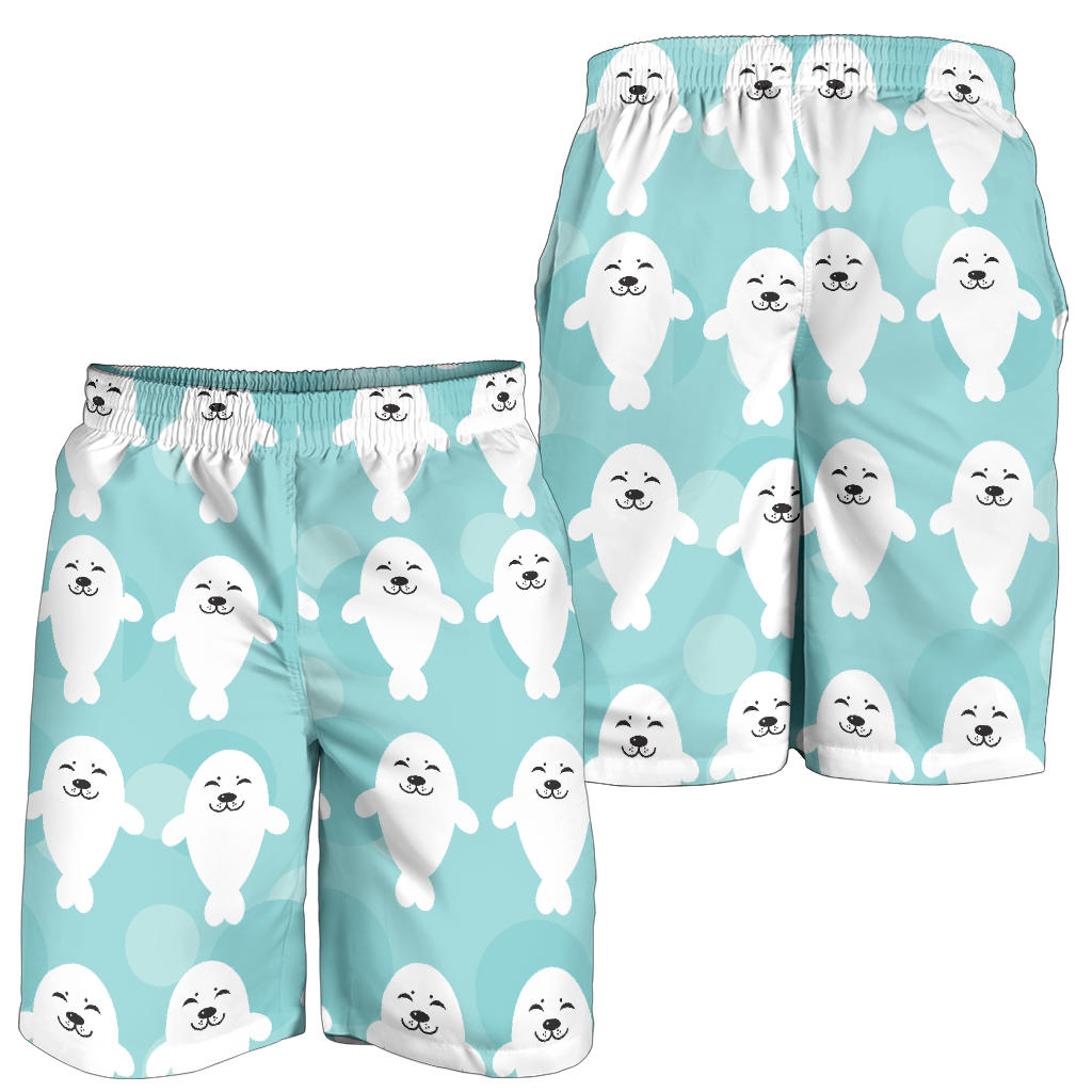 Sea Lion Baby Pattern Print Design 01 Mens Shorts