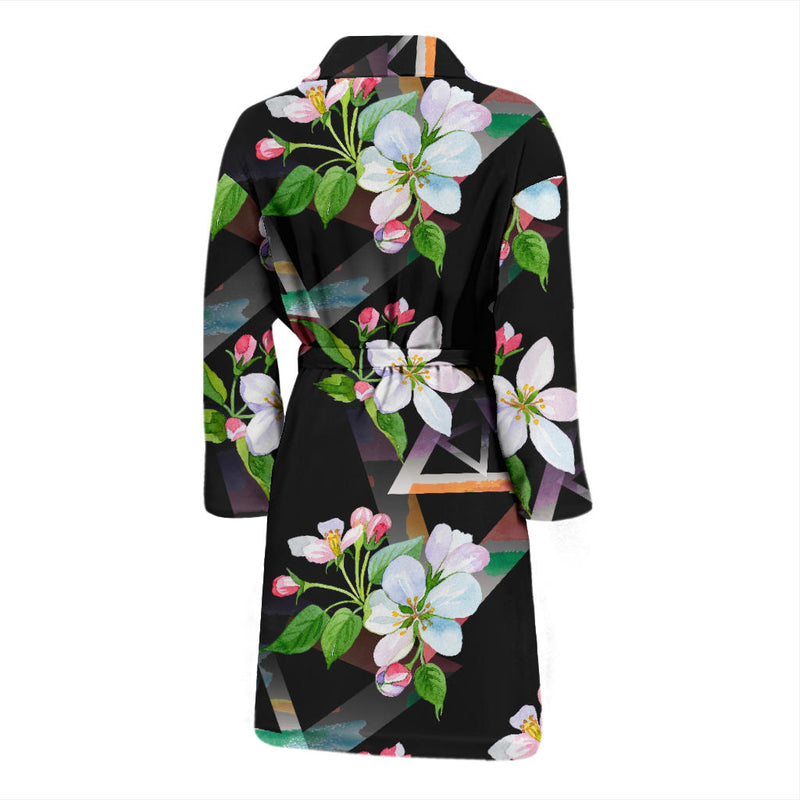 Apple Blossom Pattern Print Design AB07 Men Bathrobe