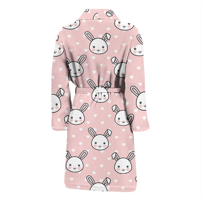 Rabbit Pattern Print Design RB02 Men Bathrobe