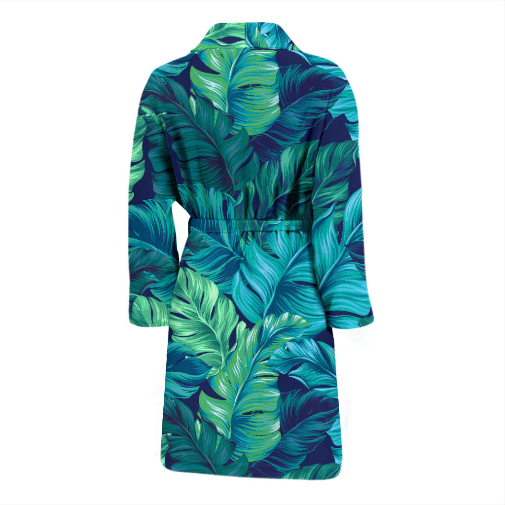 Banana Leaf Pattern Print Design BL05 Men Bathrobe