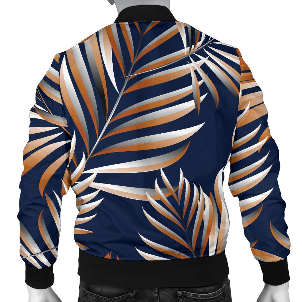 Tropical Flower Pattern Print Design TF07 Men Bomber Jacket