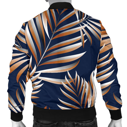 Tropical Flower Pattern Print Design TF07 Men Bomber Jacket