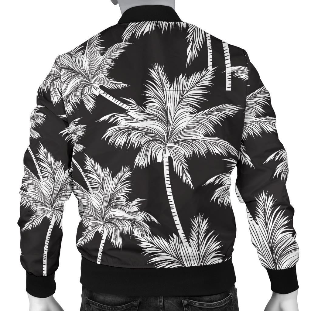 Palm Tree Pattern Print Design PT03 Men Bomber Jacket