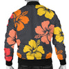 Hibiscus Pattern Print Design HB024 Men Bomber Jacket