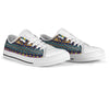 Multicolor Tribal aztec White Bottom Low Top Shoes