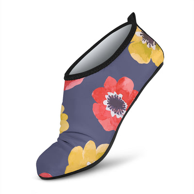 Anemone Pattern Print Design AM010 Aqua Water Shoes