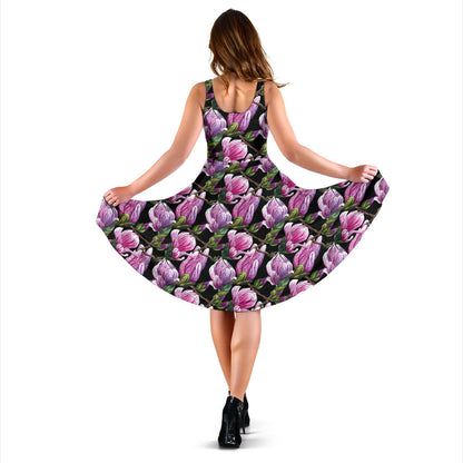 Magnolia Pattern Print Design MAG011 Midi Dress