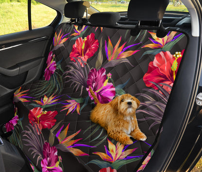 Hibiscus Pattern Print Design HB014 Rear Dog  Seat Cover