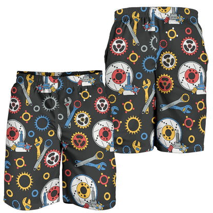 Mechanic Pattern Print Design 01 Mens Shorts