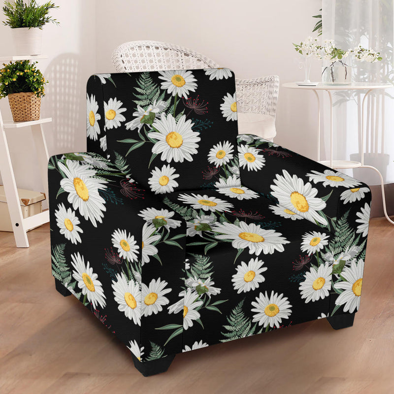 Daisy Pattern Print Design DS07 Armchair Slipcover