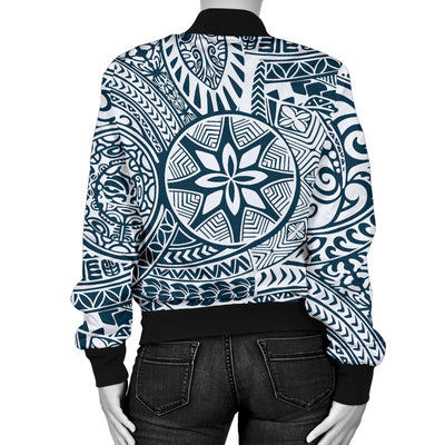 Polynesian Pattern Print Design A03 Women's Bomber Jacket