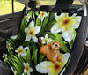 White Plumeria Pattern Print Design PM06 Rear Dog  Seat Cover