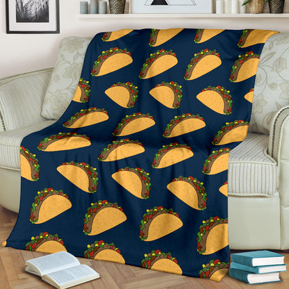 Taco Pattern Print Design TC04 Fleece Blanket