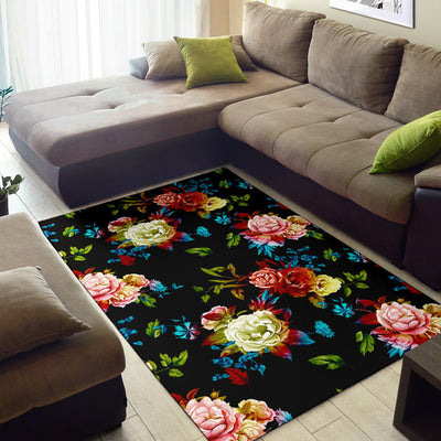 Peony Pattern Print Design PE07 Area Rugs