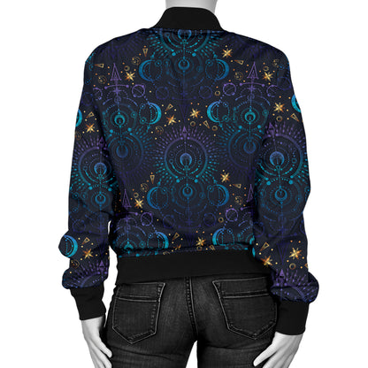 Celestial Pattern Print Design 06 Women's Bomber Jacket