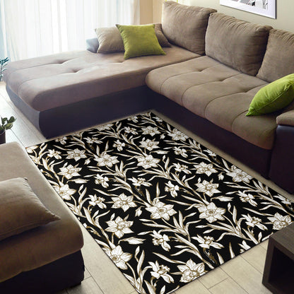 Daffodils Pattern Print Design DF06 Area Rugs
