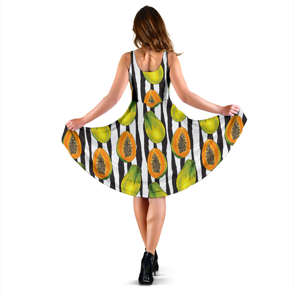 Papaya Pattern Print Design PP01 Midi Dress