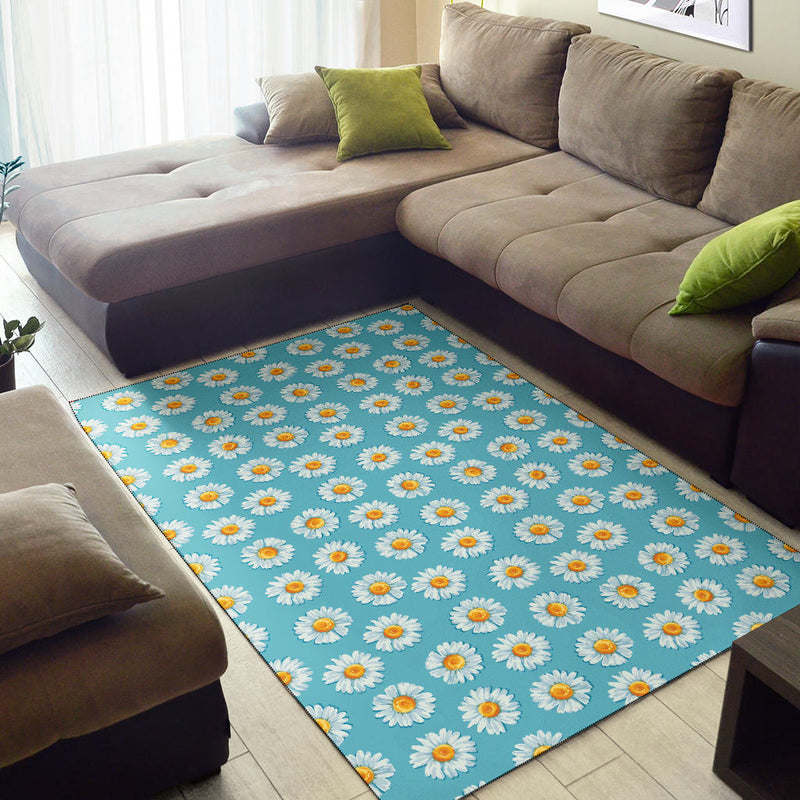 Daisy Pattern Print Design DS03 Area Rugs