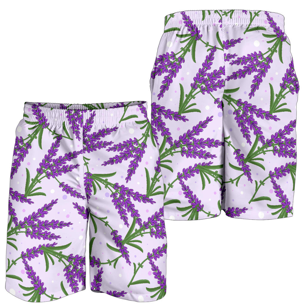 Lavender Pattern Print Design LV02 Mens Shorts